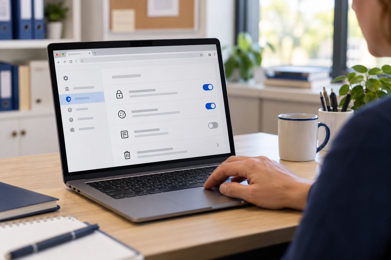 Immagine generata con IA: utilizzo delle impostazioni di riservatezza di un browser